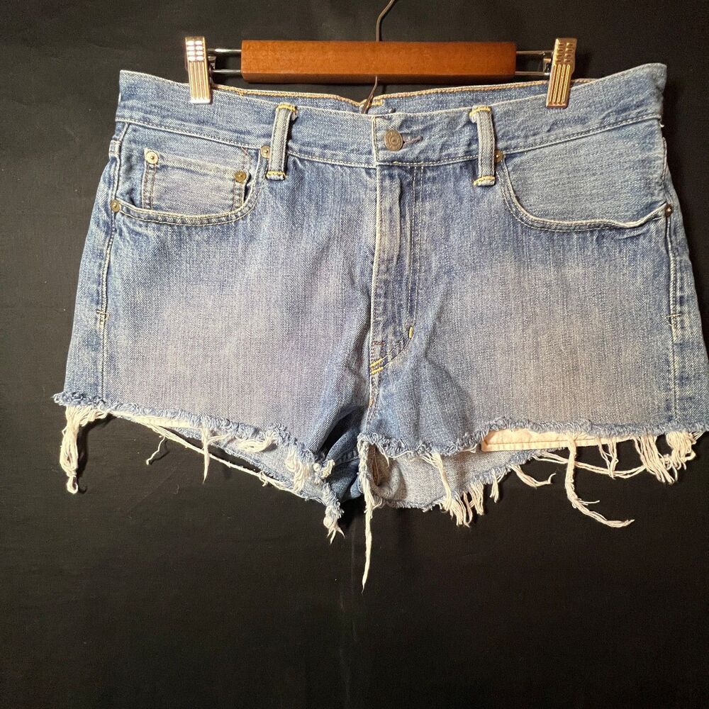 Polo Ralph Lauren Classic 867 Cut Off Denim Shorts womans 34 Raw Hem Jean Shorts